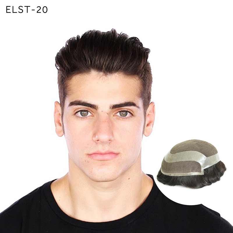 Human Hair Men's Toupee Hollywood Lace Human Hair Replacement System