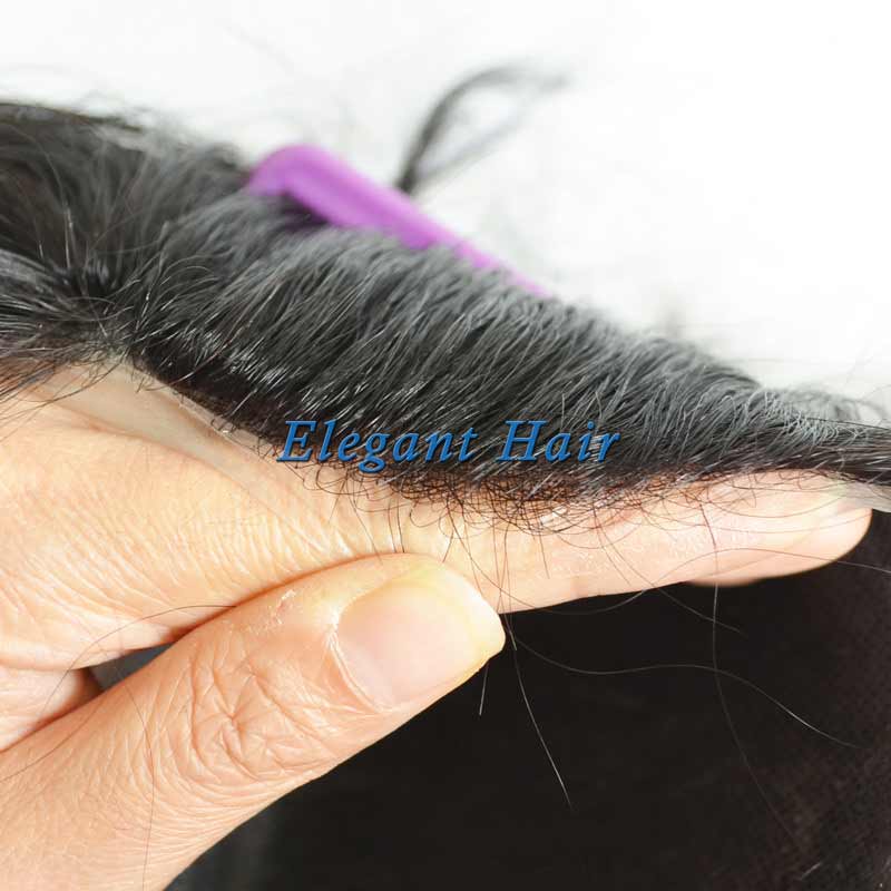 Indian Remy Hair System With Natural Hairline