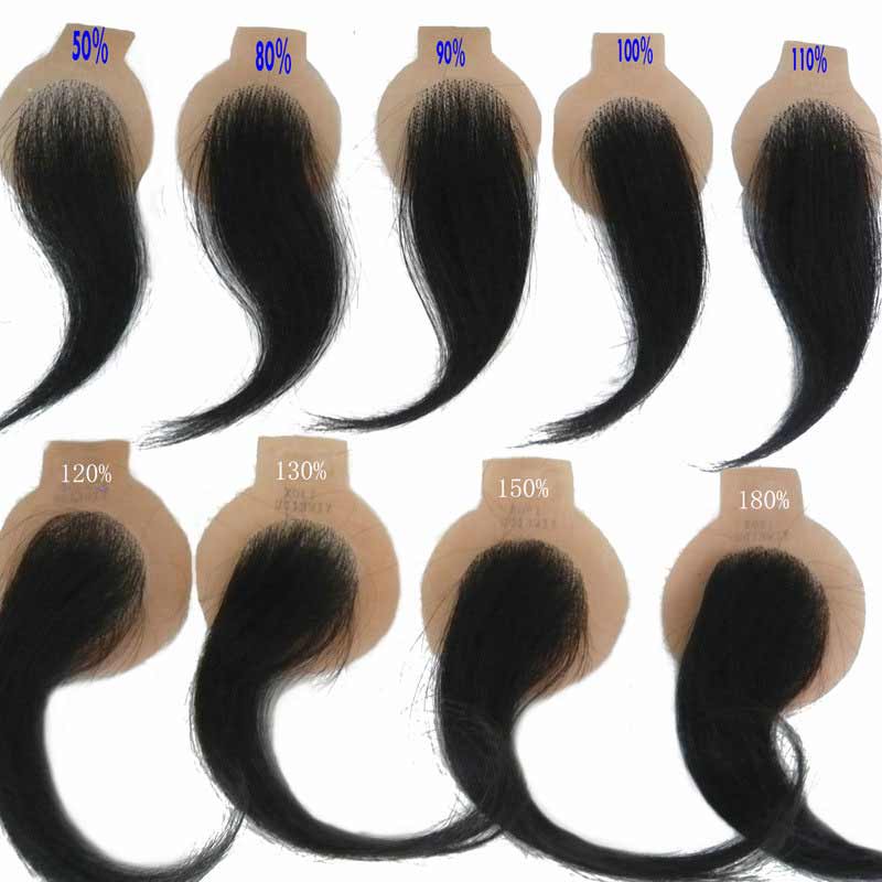 Indian Human remy Hair Invisible Thin Skin Injected Toupee in stock